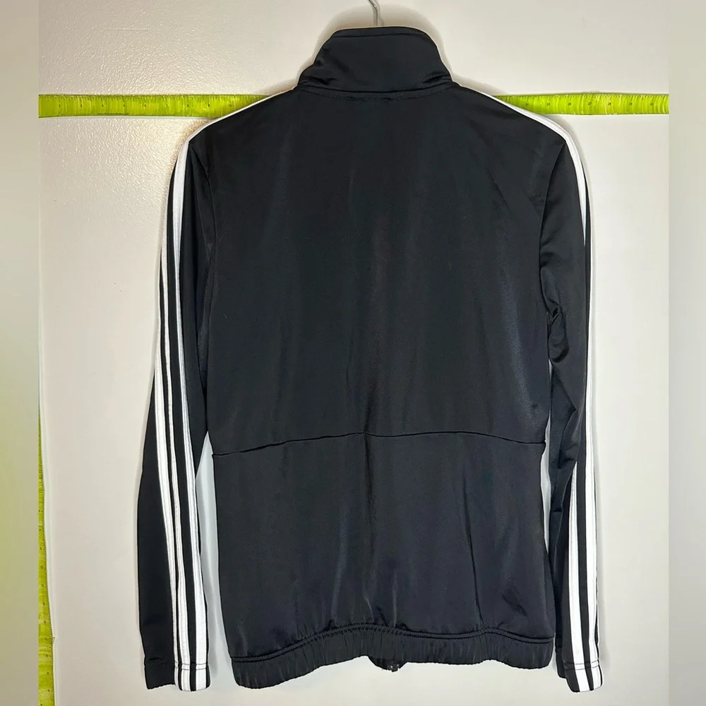 Adidas Men's Black Windbreaker with White Stripes - Picture 3 of 4